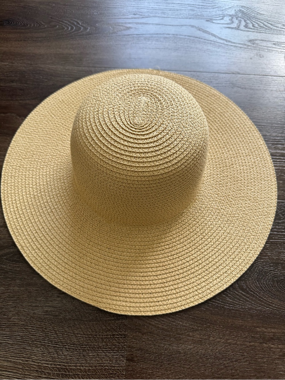 New! Jacobson Natural Straw Sun Hat with Ivory Band